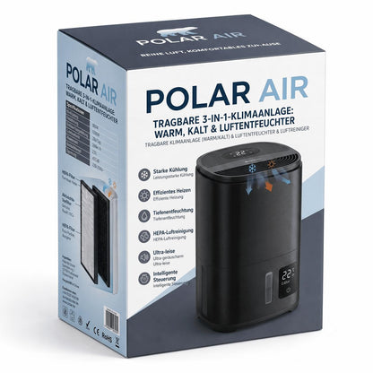 PolarAir – Mobiles Klimagerät 18.000 BTU Kühlen & Heizen (schwarz)